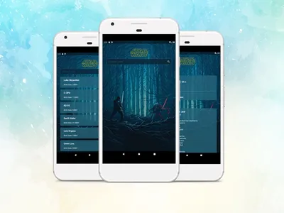 Project screenshot of the StarWars app - a Open Source project